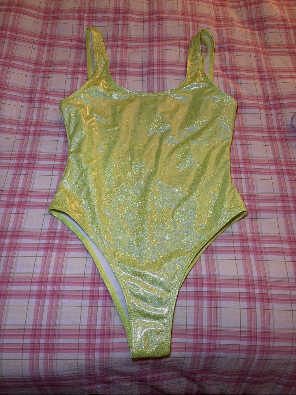 Yellow/Green One Piece Bathing Suit